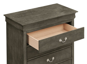English Elm Stylish Traditional Gray Storage Chest with 48"H x 31"W x 16"D Durable Particle Board, No Assembly Needed B078107844