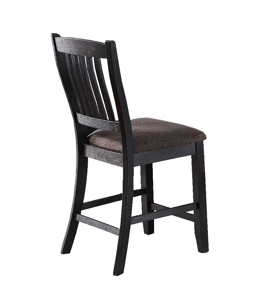 English Elm HIGH Chair Rustic Black Fabric & Wood High Chair 18"x23"x42"H, 24" Seat Height, Stylish Durable Seating B089112915
