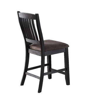 English Elm HIGH Chair Rustic Black Fabric & Wood High Chair 18"x23"x42"H, 24" Seat Height, Stylish Durable Seating B089112915