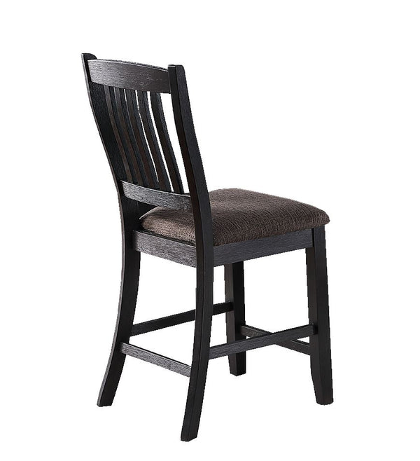 English Elm HIGH Chair Rustic Black Fabric & Wood High Chair 18"x23"x42"H, 24" Seat Height, Stylish Durable Seating B089112915