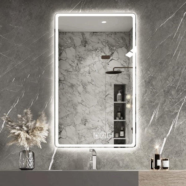 English Elm 40x32 Frameless Led Vanity Mirror Anti-fog Front Lit Bathroom Wall Mount Dimmable W2071137652