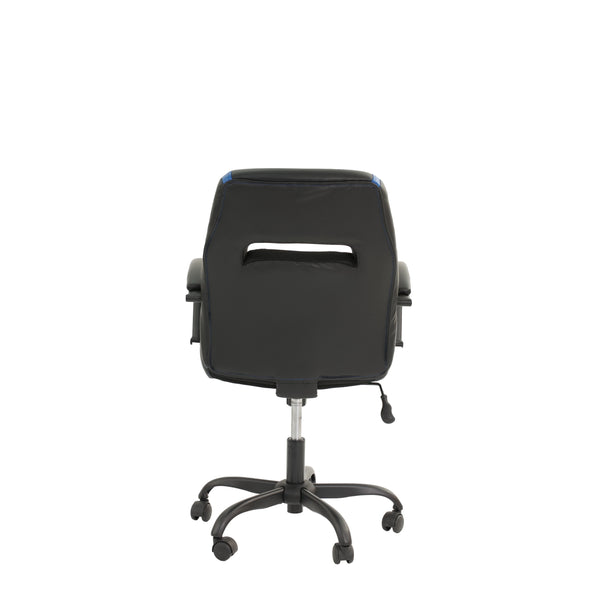 English Elm Office Chair - Sleek Black Faux Leather Design With Adjustable Height, Perfect For Home Or Office Use B089127398