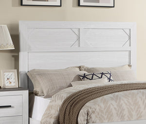 English Elm White Queen Bed Frame Tall Panel Headboard Farmhouse Mdf Bedroom Furniture B011S02090