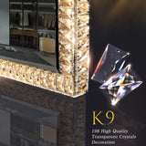 English Elm Led Crystal Mirror Light With Dimmable Lights