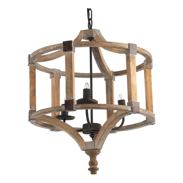 English Elm 3 Light Whitewash Fir Wood Drum Chandelier Iron Accents Farmhouse Foyer Dining W2078137925