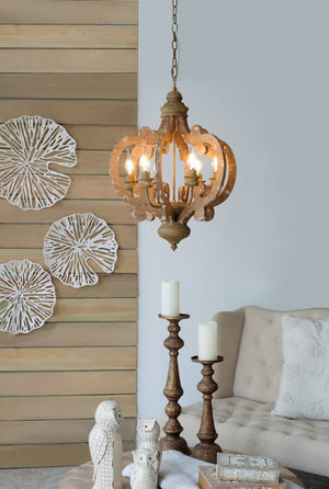 English Elm 3 Light Whitewash Fir Wood Drum Chandelier Iron Accents Farmhouse Foyer Dining W2078137919