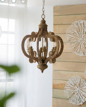 English Elm 3 Light Whitewash Fir Wood Drum Chandelier Iron Accents Farmhouse Foyer Dining W2078137919