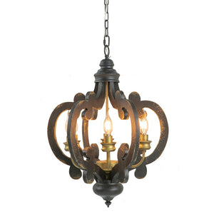 English Elm 3 Light Whitewash Fir Wood Drum Chandelier Iron Accents Farmhouse Foyer Dining W2078137918