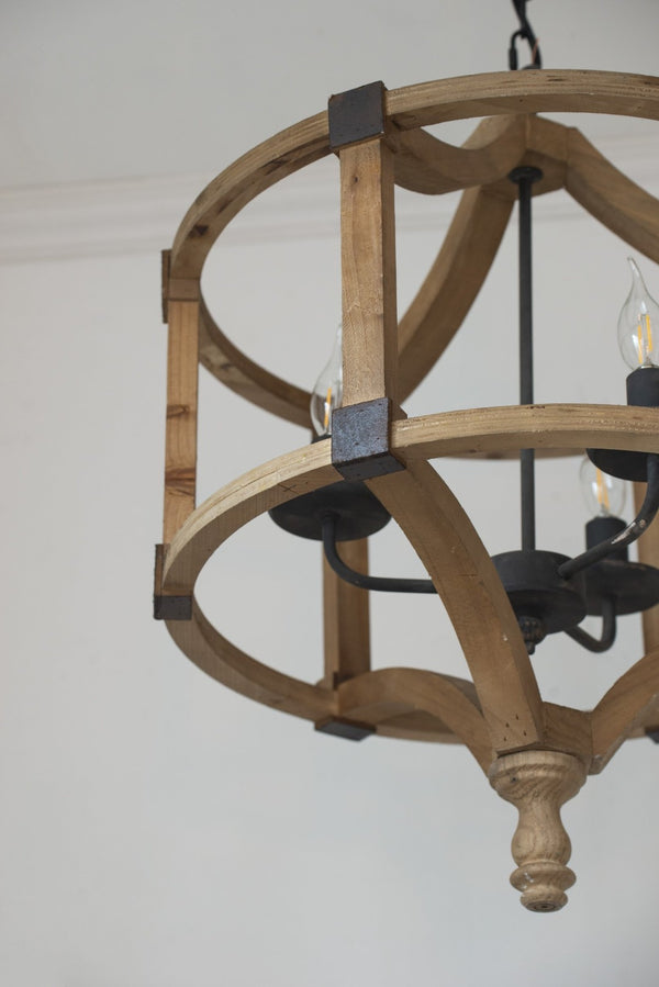 English Elm 3 Light Whitewash Fir Wood Drum Chandelier Iron Accents Farmhouse Foyer Dining W2078137925