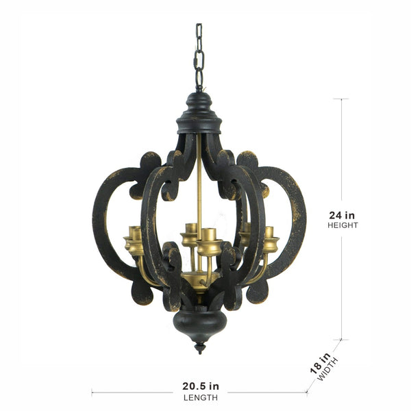 English Elm 3 Light Whitewash Fir Wood Drum Chandelier Iron Accents Farmhouse Foyer Dining W2078137918