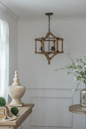 English Elm 3 Light Whitewash Fir Wood Drum Chandelier Iron Accents Farmhouse Foyer Dining W2078137925