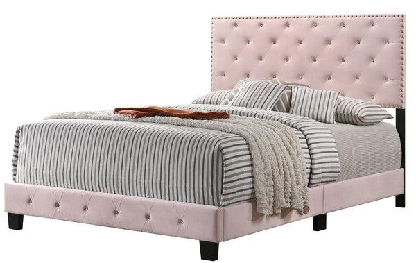 English Elm Charming Velvet Twin Bed with Hidden Storage Drawers, Casual Solid Frame, Easy Assembly Comfort Pink 24.6 L x 82 W x 5.5 H B078108023