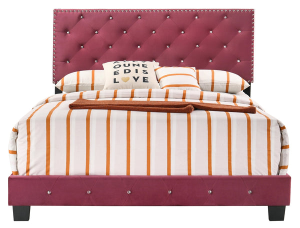 English Elm Charming Velvet Twin Bed with Hidden Storage Drawers, Casual Solid Frame, Easy Assembly Comfort Cherry 24.6 L x 60 W x 5.5 H B078108008