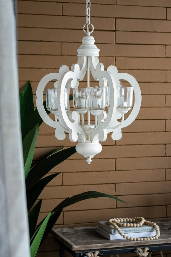 English Elm 3 Light Whitewash Fir Wood Drum Chandelier Iron Accents Farmhouse Foyer Dining W2078137921