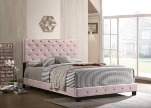 English Elm Charming Velvet Twin Bed with Hidden Storage Drawers, Casual Solid Frame, Easy Assembly Comfort Pink 24.6 L x 82 W x 5.5 H B078108023