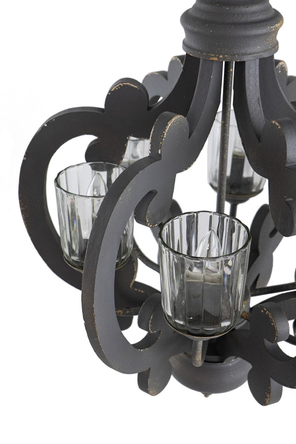 English Elm 3 Light Whitewash Fir Wood Drum Chandelier Iron Accents Farmhouse Foyer Dining W2078137920