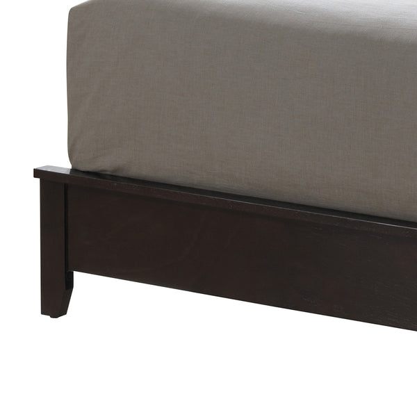 English Elm Charming Espresso Bed with Transitional Design, 52"H x 64"W x 85"D, Durable MDF Construction, Stylish Finish B078S00146