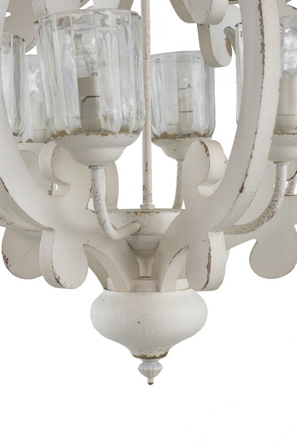 English Elm 3 Light Whitewash Fir Wood Drum Chandelier Iron Accents Farmhouse Foyer Dining W2078137921