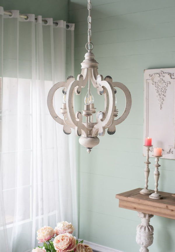English Elm 3 Light Whitewash Fir Wood Drum Chandelier Iron Accents Farmhouse Foyer Dining W2078137917