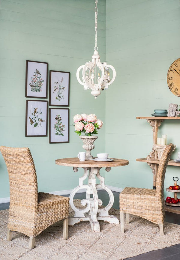 English Elm 3 Light Whitewash Fir Wood Drum Chandelier Iron Accents Farmhouse Foyer Dining W2078137917