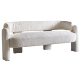 Beige Boucle Modern Sofa, 75.59