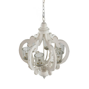 English Elm 3 Light Whitewash Fir Wood Drum Chandelier Iron Accents Farmhouse Foyer Dining W2078137921