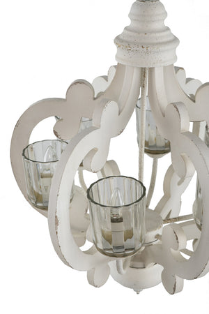 English Elm 3 Light Whitewash Fir Wood Drum Chandelier Iron Accents Farmhouse Foyer Dining W2078137921