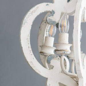 English Elm 3 Light Whitewash Fir Wood Drum Chandelier Iron Accents Farmhouse Foyer Dining W2078137917