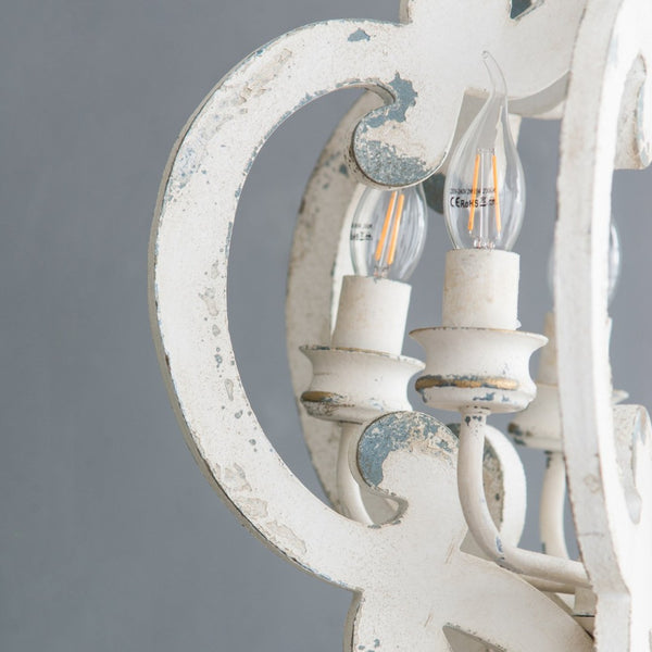 English Elm 3 Light Whitewash Fir Wood Drum Chandelier Iron Accents Farmhouse Foyer Dining W2078137917