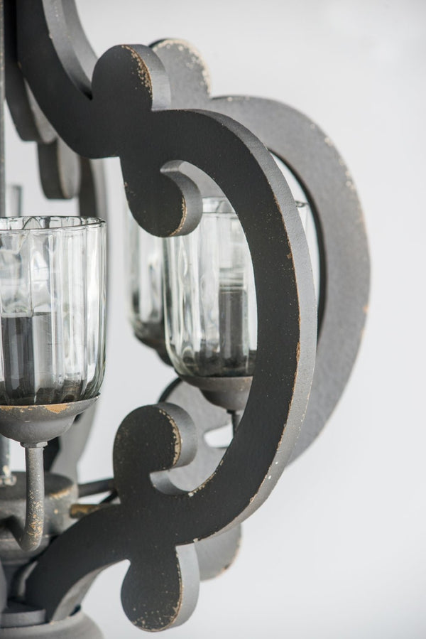 English Elm 3 Light Whitewash Fir Wood Drum Chandelier Iron Accents Farmhouse Foyer Dining W2078137920