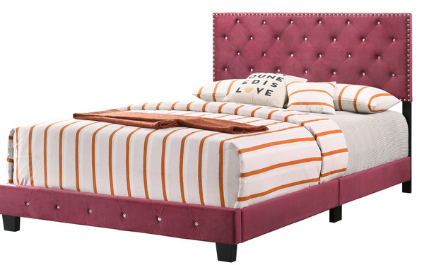 English Elm Charming Velvet Twin Bed with Hidden Storage Drawers, Casual Solid Frame, Easy Assembly Comfort Cherry 24.6 L x 60 W x 5.5 H B078108008