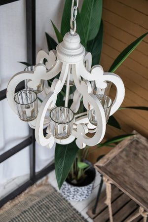 English Elm 3 Light Whitewash Fir Wood Drum Chandelier Iron Accents Farmhouse Foyer Dining W2078137921