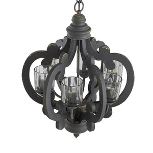 English Elm 3 Light Whitewash Fir Wood Drum Chandelier Iron Accents Farmhouse Foyer Dining W2078137920