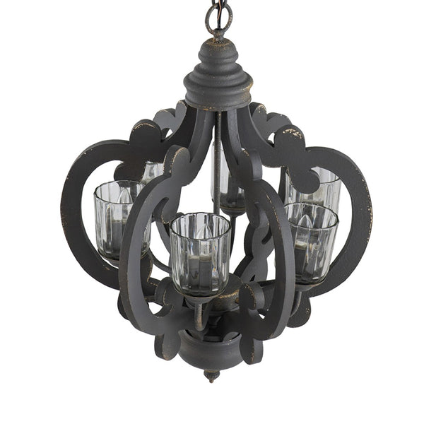 English Elm 3 Light Whitewash Fir Wood Drum Chandelier Iron Accents Farmhouse Foyer Dining W2078137920