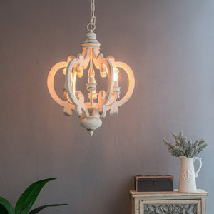 English Elm 3 Light Whitewash Fir Wood Drum Chandelier Iron Accents Farmhouse Foyer Dining W2078137917