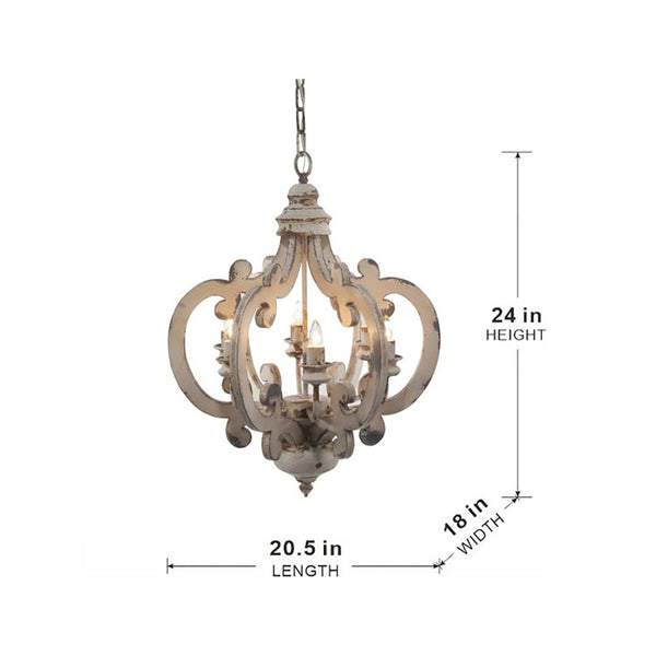 English Elm 3 Light Whitewash Fir Wood Drum Chandelier Iron Accents Farmhouse Foyer Dining W2078137917