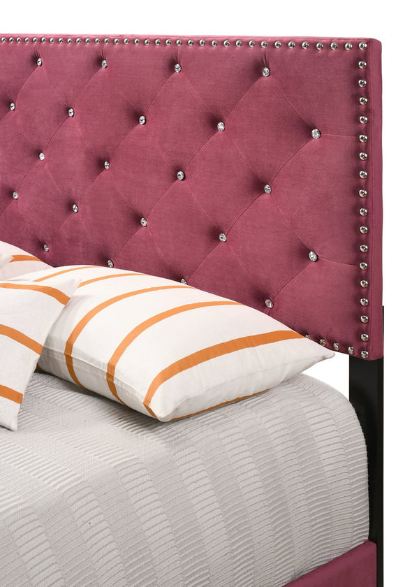 English Elm Charming Velvet Twin Bed with Hidden Storage Drawers, Casual Solid Frame, Easy Assembly Comfort Cherry 24.6 L x 60 W x 5.5 H B078108008