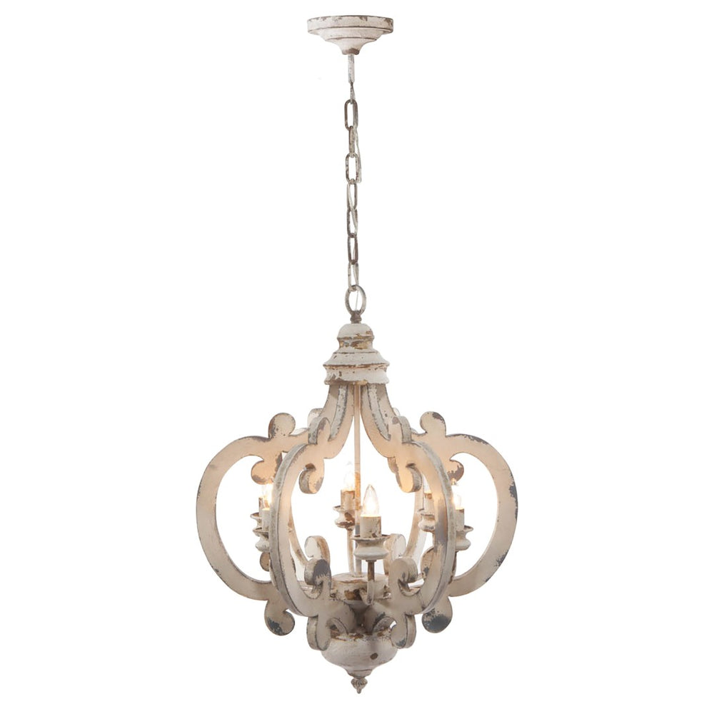 English Elm 3 Light Whitewash Fir Wood Drum Chandelier Iron Accents Farmhouse Foyer Dining W2078137917