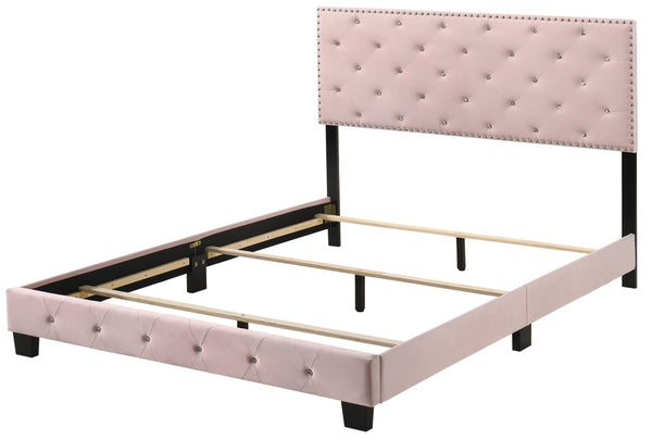 English Elm Charming Velvet Twin Bed with Hidden Storage Drawers, Casual Solid Frame, Easy Assembly Comfort Pink 24.6 L x 82 W x 5.5 H B078108023