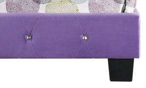 English Elm Charming Velvet Twin Bed with Hidden Storage Drawers, Casual Solid Frame, Easy Assembly Comfort Purple 24.6 L x 44 W x 5.5 H B078108007