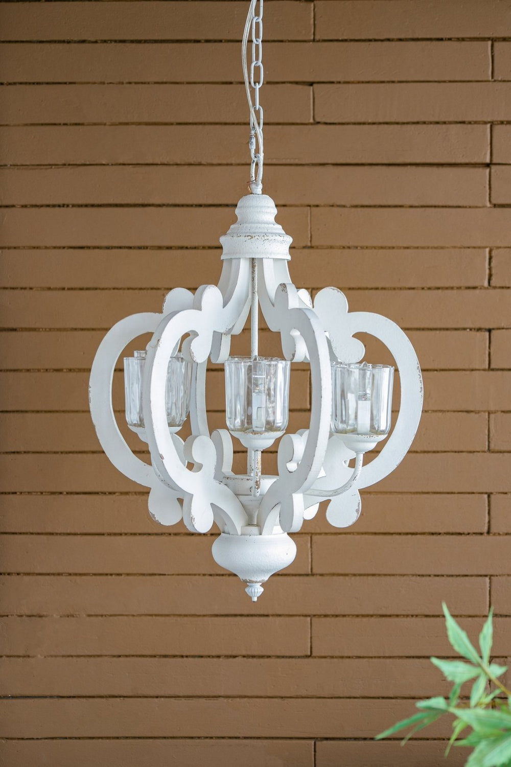 English Elm 3 Light Whitewash Fir Wood Drum Chandelier Iron Accents Farmhouse Foyer Dining W2078137921