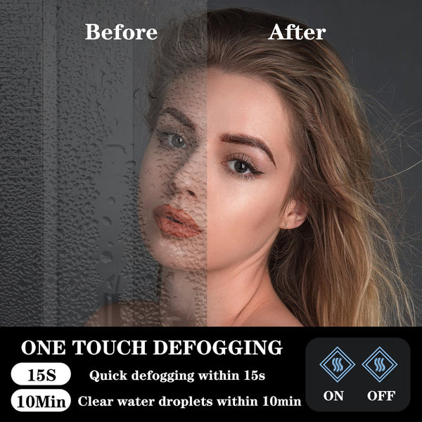 English Elm 48x36inch LED Bathroom Mirror with HD Float Glass, 3000-6000K Dimmable Back & Front Light, IP54 Anti-Fog, UL-Certified Mountable-Friendly W2091126994