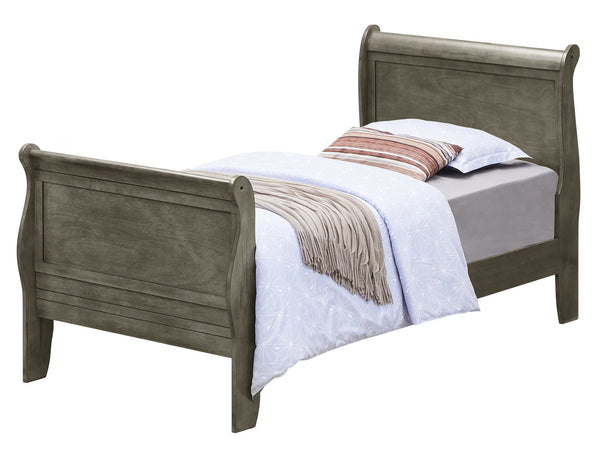 English Elm Traditional Full Storage Bed with Timeless Wood Finish, Built-In Drawers for Easy Bedding Organization and Durable Construction Gray 29 L x 47 W x 5 H B078S00295
