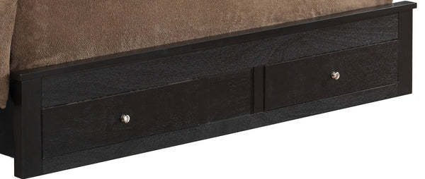 English Elm Elegant Black Storage Bed: Maximize Space With Timeless Style & Ample Under-Bed Storage Solutions! B078S00255