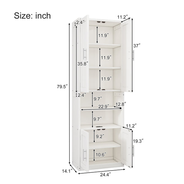 English Elm Full Murphy Bed with Side Cabinet, Desk Combo, USB Charging, Adjustable Shelves, 600lb Capacity, White BS7012008109C