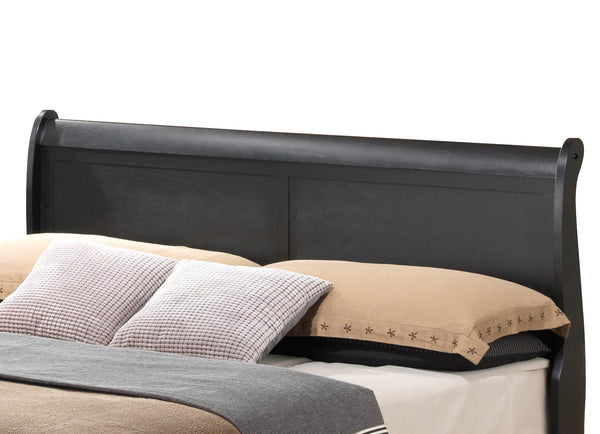 English Elm Traditional Queen Storage Bed with Elegant Finish, Timeless Design, Durable Construction, Built-In Organization Black 81 L x 6 W x 3 H B078S00353