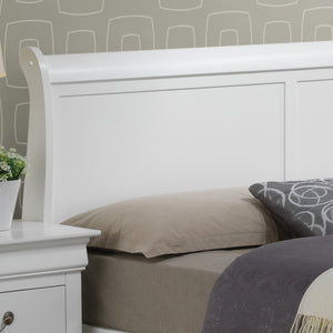 English Elm Elegant Traditional Storage Bed In White Finish – Timeless Design With Under-Bed Storage Solution B078S00380