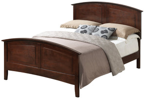 English Elm Hammond Queen Bed with Arch Top Panel, Modern Farmhouse Design, Real Wood Veneer, Foundation Needed Cappuccino 5 L x 86 W x 8 H B078S00417