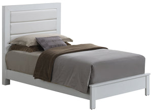 English Elm Contemporary Full Storage Bed with Built-In Drawers and Sturdy Particle Board Frame for Durability and Modern Style White 77 L x 6 W x 3 H B078S00264