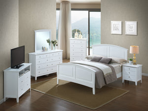 English Elm Elegant White Full Bed - Sturdy Support, Modern Design, Easy Assembly, Perfect For Any Bedroom Décor B078S00423